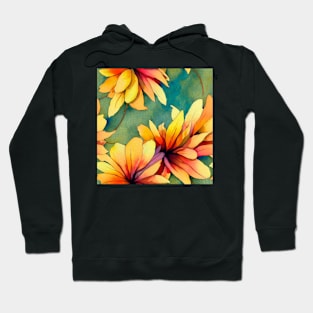 Watercolor leaves pattern Hoodie